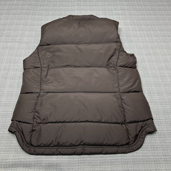 J Crew Women Puffer Vest Medium Down Fill Full Zip Button Up Casual Hike Quilted - Picture 6 of 9